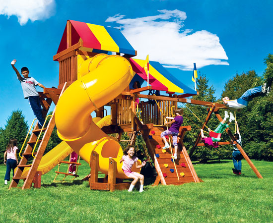 19J Rainbow Castle Pkg V with 360? Spiral Slide