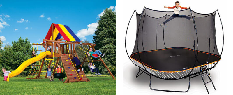 Circus Castle 9B 11 Ft. Rainbow Trampoline